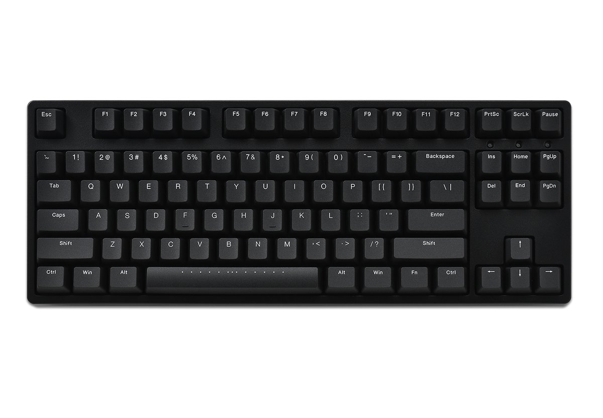 Bàn phím cơ không dây iKBC W200 màu đen layout TKL nhìn từ trên xuống
