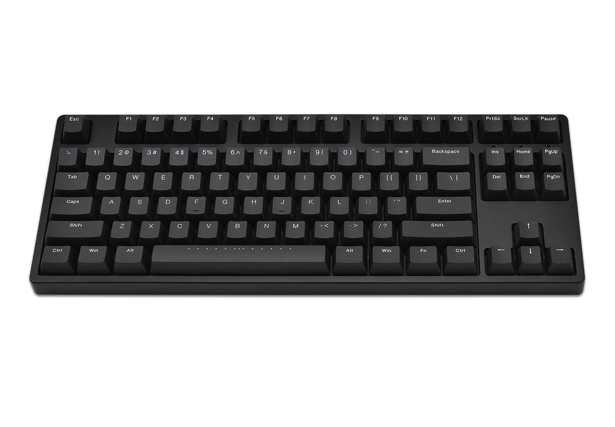 Bàn phím iKBC W200 màu đen nhìn chính diện từ phía trước