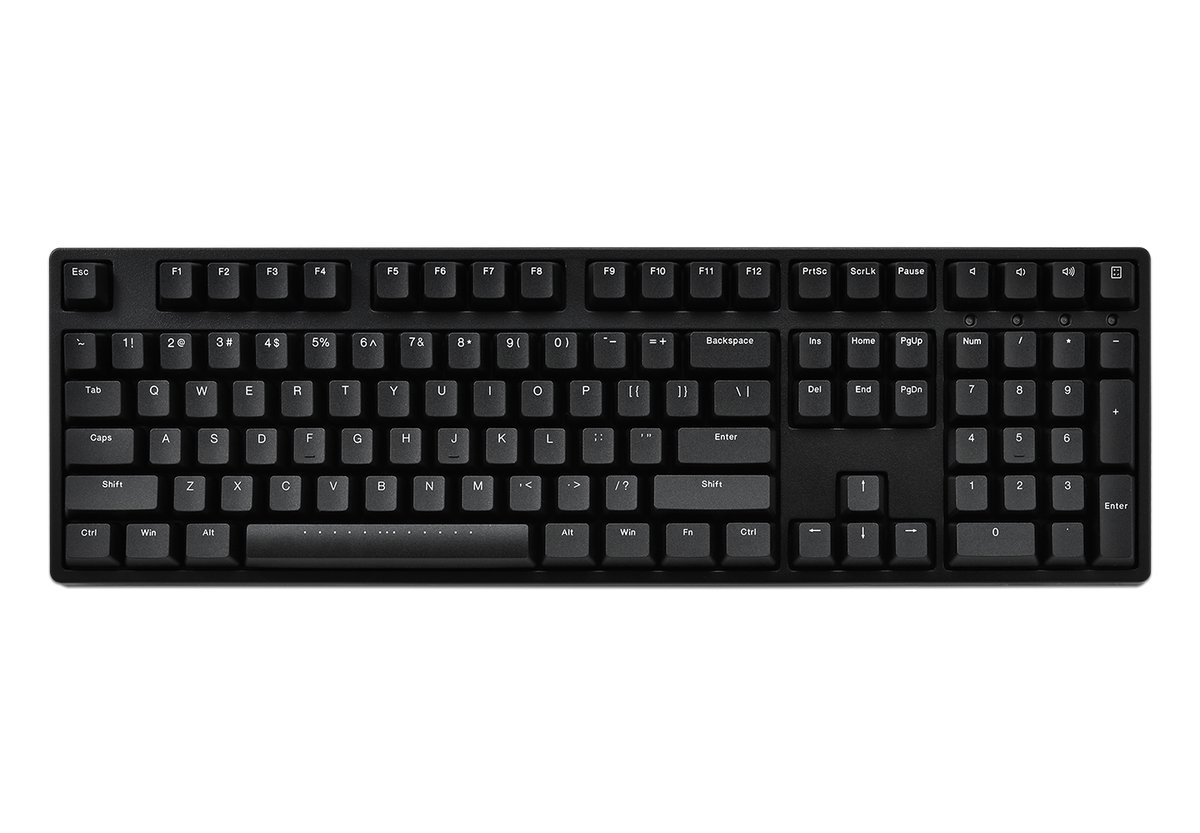 Bàn phím cơ iKBC W210 full-size màu đen nhìn từ trên xuống